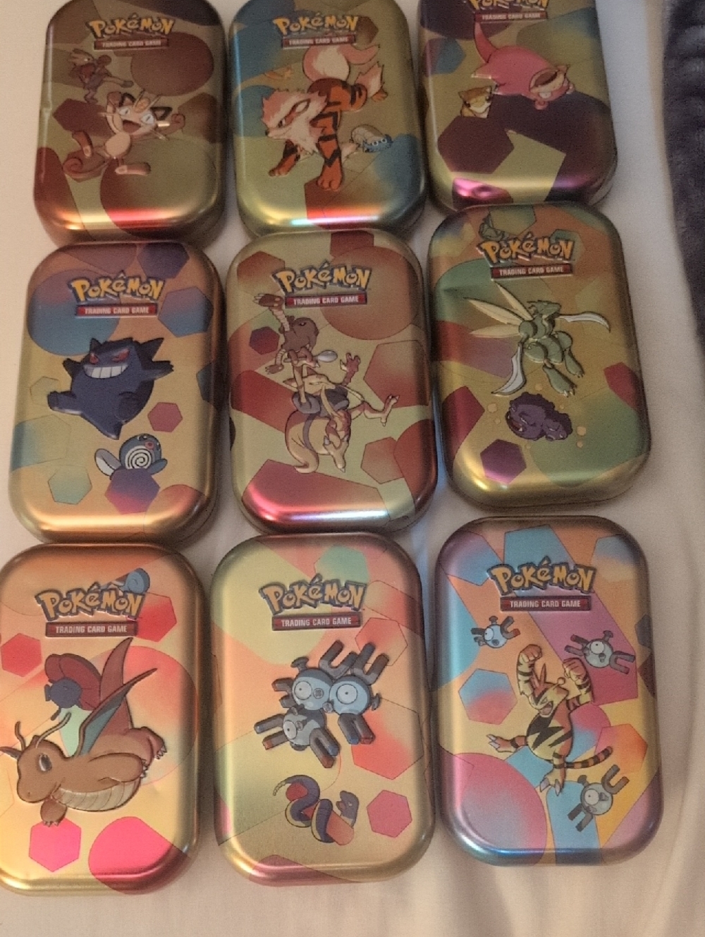 Pokémon Trading Card Game Metal Tins - Iridescent Pokémon Artwork